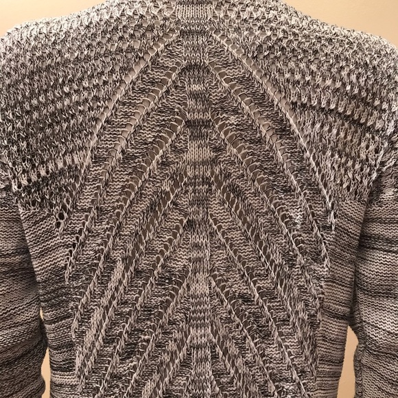 Leo Nicole Open Front Long Cardigan Sweater Womens Size Medium Grey - Picture 8 of 14